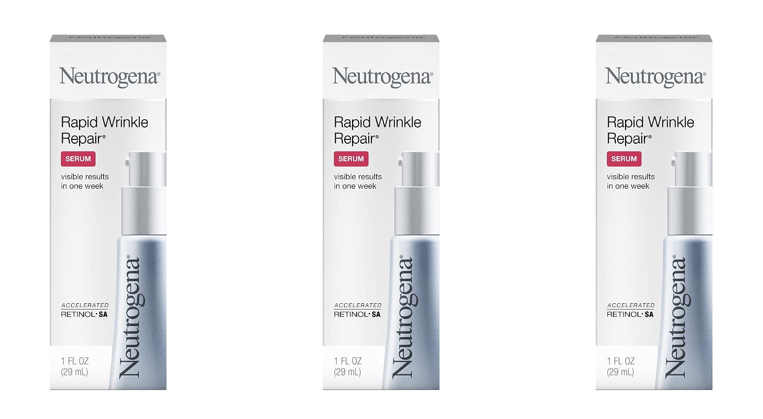 Neutrogena Rapid Wrinkle Repair Serum 1 oz (Pack of 3)