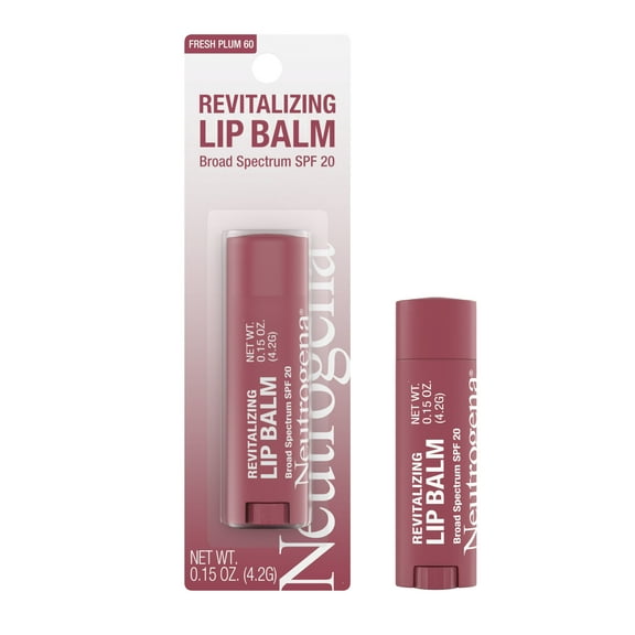 Neutrogena Revitalizing Tinted Lip Balm, SPF 20, Sheer Fresh Plum, .15 oz