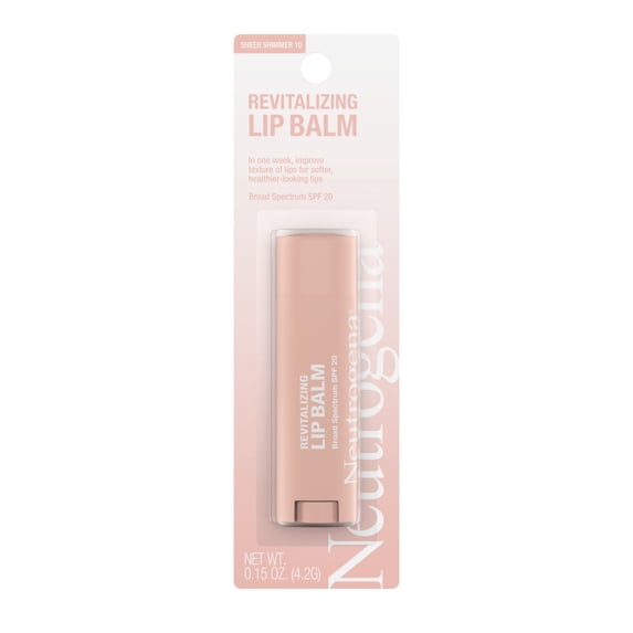 Neutrogena Revitalizing Tinted Lip Balm, SPF 20, Sheer Shimmer, .15 oz