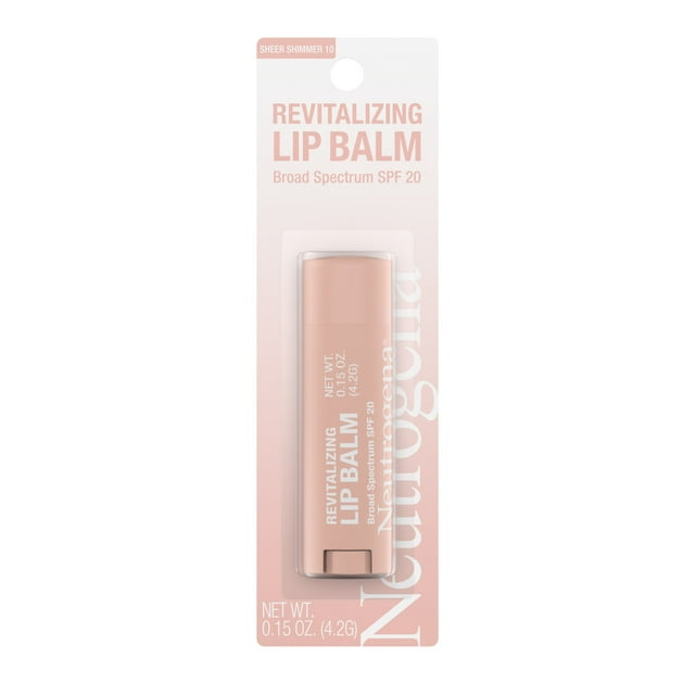 Neutrogena Revitalizing Tinted Lip Balm, SPF 20, Sheer Shimmer, .15 oz