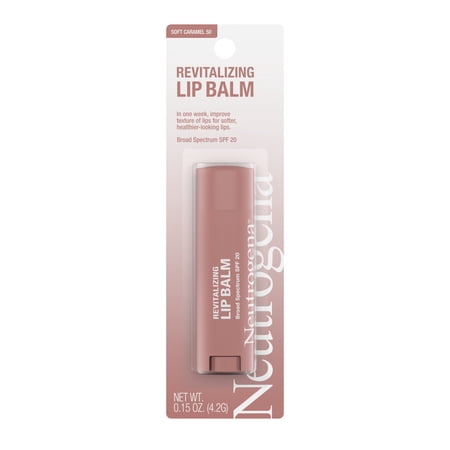 Neutrogena Revitalizing Tinted Lip Balm, SPF 20, Sheer Soft Caramel, .15 oz
