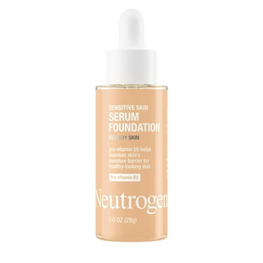 Neutrogena Sensitive Skin Serum Foundation, Light/Medium 02, 1 oz