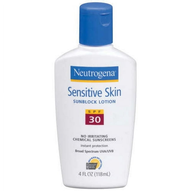 Neutrogena Sensitive Skin Sunscreen Lotion, SPF 30, 4 Oz.