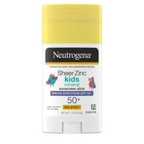 Neutrogena Sheer Zinc Kids Mineral Sunscreen Stick, SPF 50 , 1.5 oz