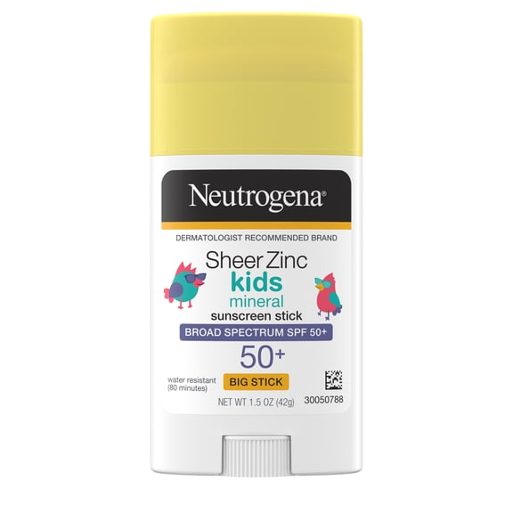 Neutrogena Sheer Kids Mineral Sunscreen Stick, SPF 50, 1.5 oz