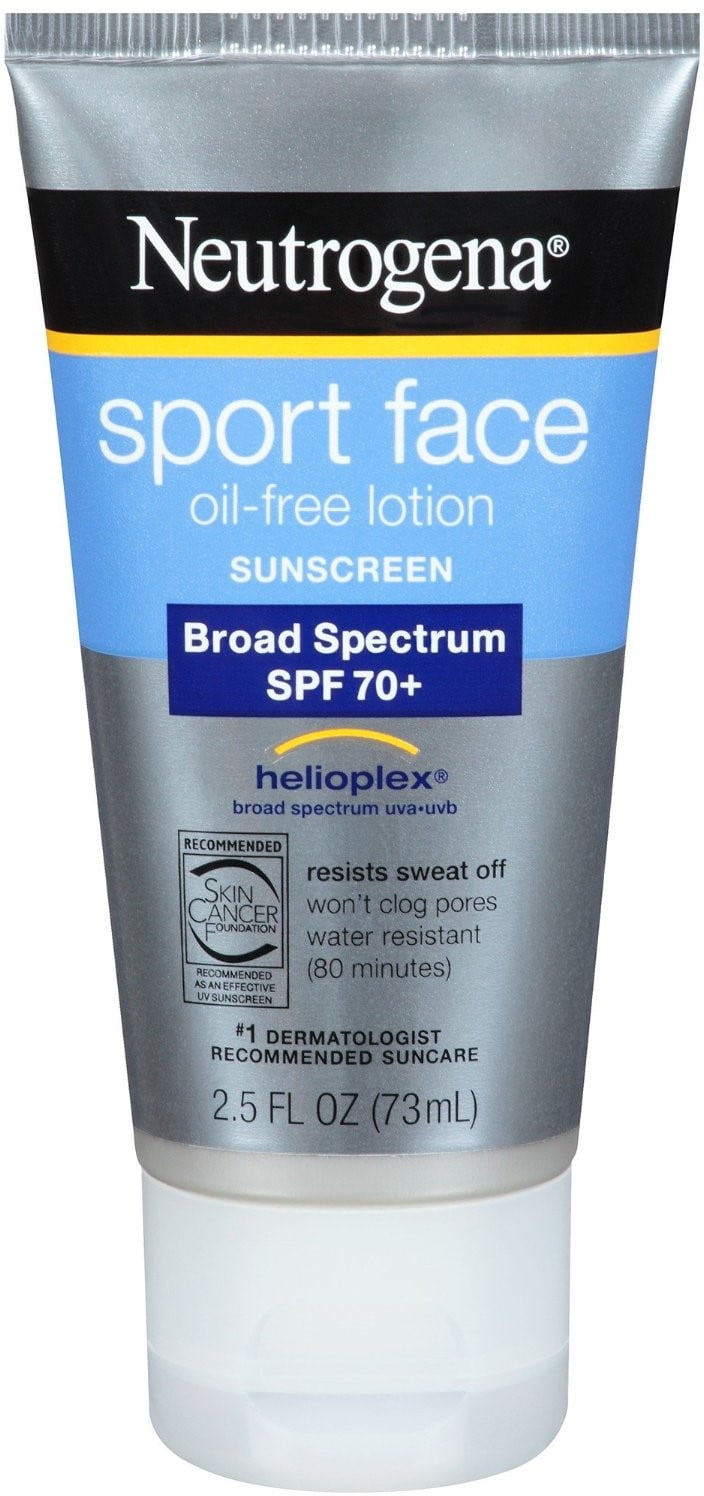 Neutrogena Sport Face Sunscreen Lotion SPF 70+ 2.50 oz (Pack of 2)