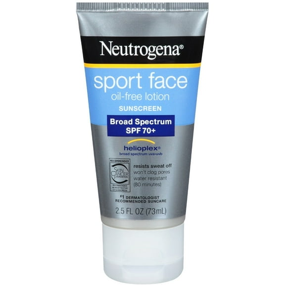 Neutrogena Sport Face Sunscreen Lotion SPF 70+ 2.50 oz (Pack of 4)