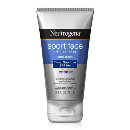 Neutrogena Sport Face Oil-Free Lotion Sunscreen Broad Spectrum SPF 70+, 2.5 Fl. Oz
