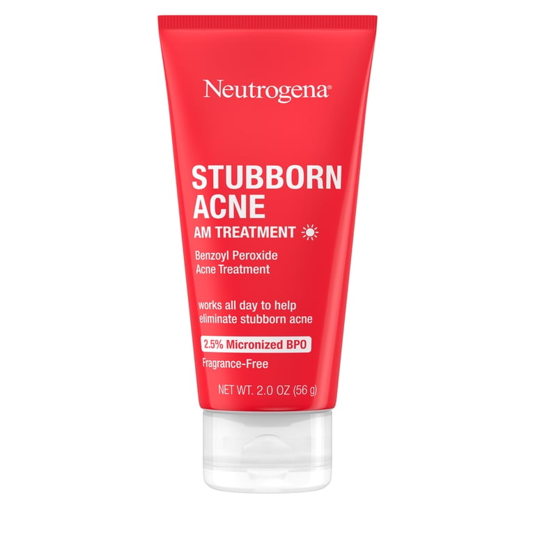 Neutrogena Stubborn Acne AM Treatment with Benzoyl Peroxide, 2.0