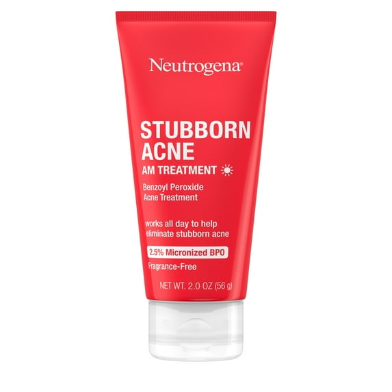 Neutrogena Stubborn Acne AM Treatment with Benzoyl Peroxide, 2.0 oz