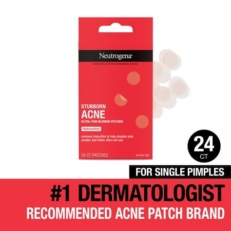 Neutrogena Stubborn Acne Hydrocolloid Acne Treatment Patch, 24 Ct