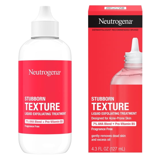 Neutrogena Stubborn Texture Liquid Exfoliating Skin Care, AHA Treatment, 4.3 oz