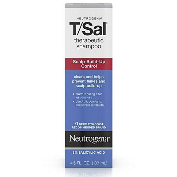 Neutrogena T/Sal Therapeutic Shampoo, Scalp Build-Up Control 4.5 oz (Pack of 5)