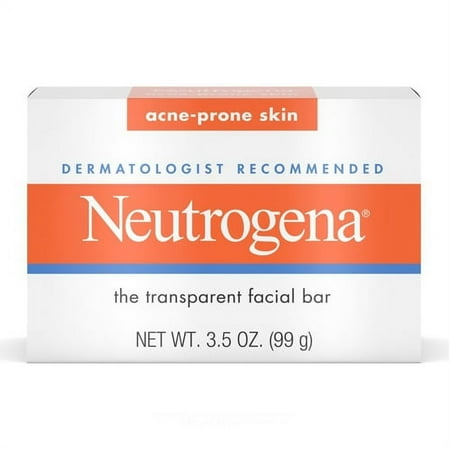 Neutrogena The Transparent Facial Bar Soap With Acne-Prone Skin Formula - 3.5 Oz, 3 Pack