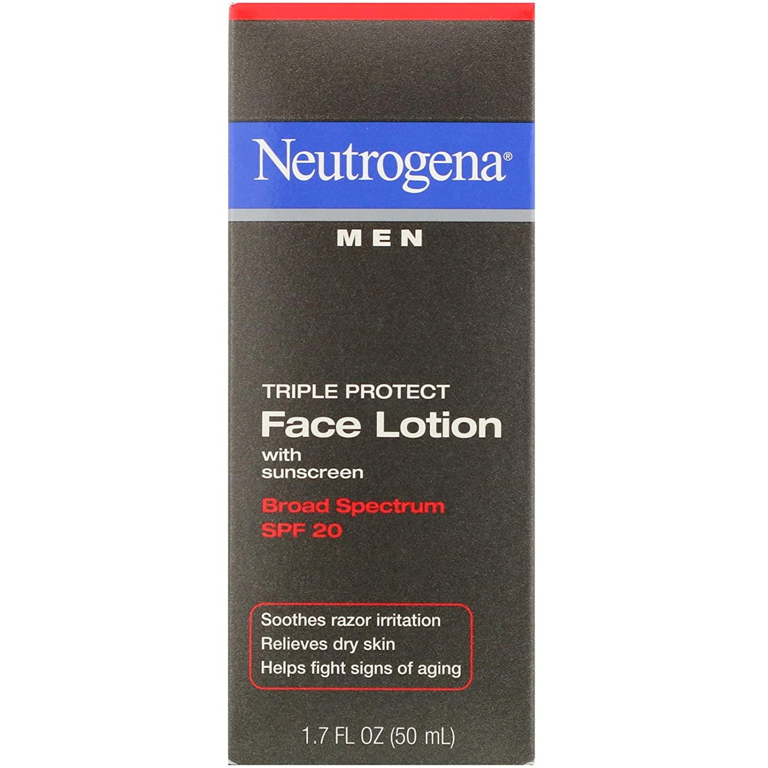 "Neutrogena Triple Protect Face Lotion SPF 20 Men, Heals Dry Skin and