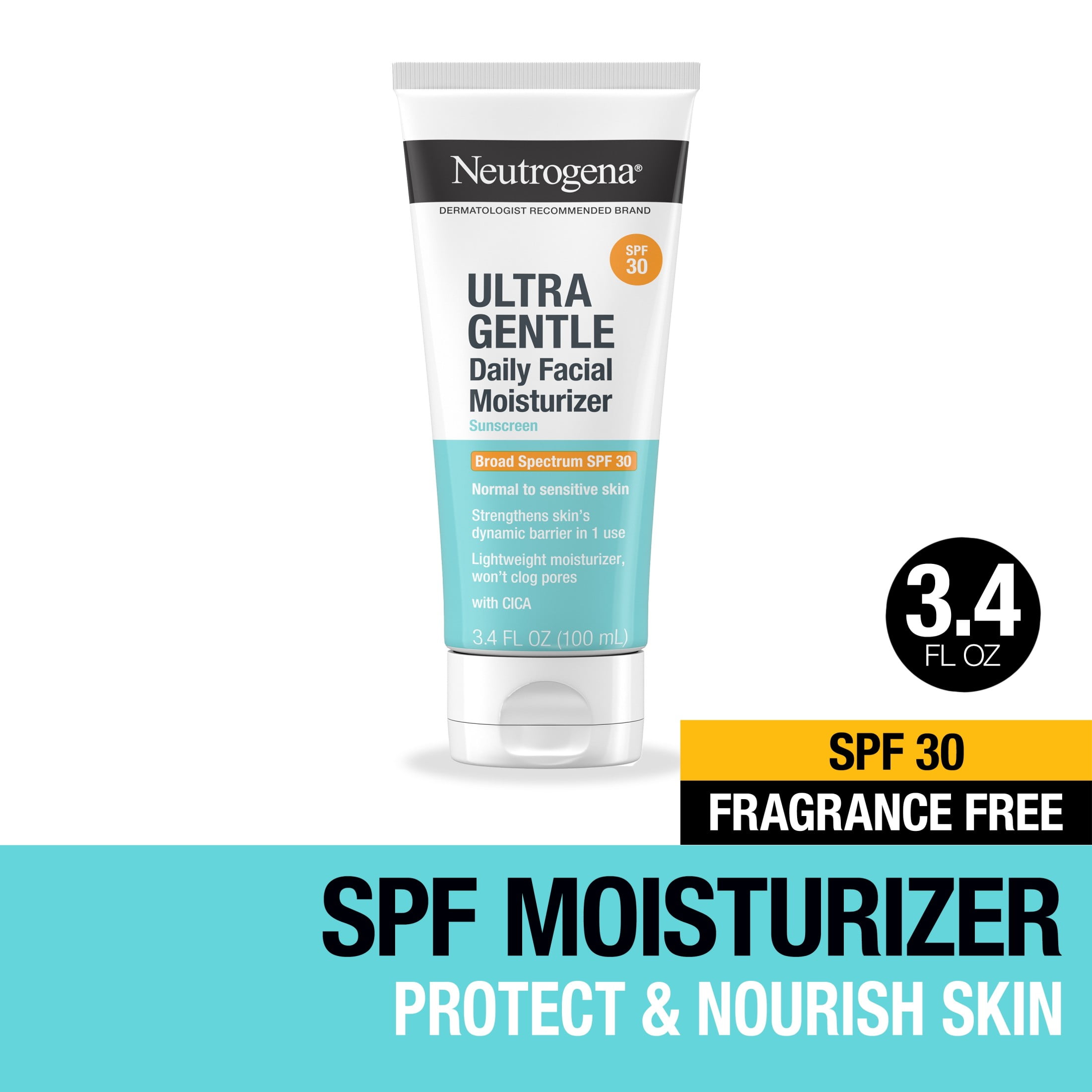 Neutrogena Ultra Gentle Daily Face Moisturizer with SPF 30, 3.4 fl. oz