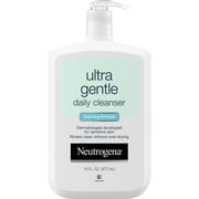 Neutrogena Ultra Gentle Daily Facial Cleanser for Sensitive Skin, Oil-Free, Soap-Free, Hypoallergenic Foaming Face Wash 16 oz Pack of 2