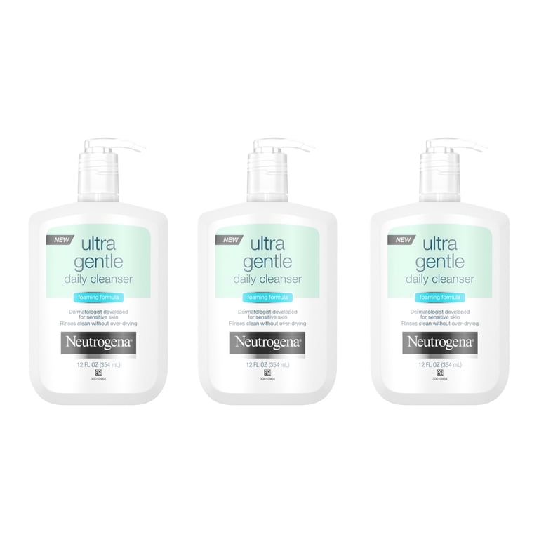 Neutrogena, Ultra Gentle Daily Foaming Facial Cleanser, 3 x 12 fl