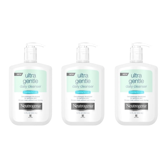 Neutrogena Ultra Gentle Daily Foaming Facial Cleanser, 3 x 12 fl. oz