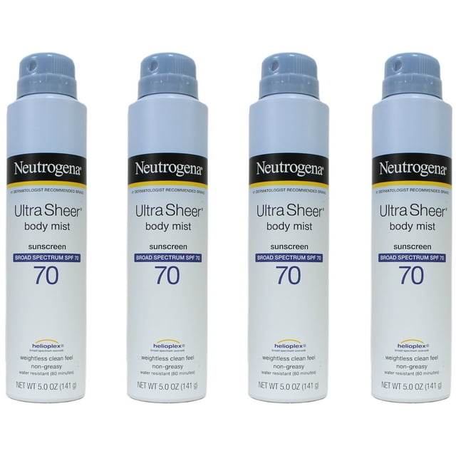 Neutrogena Ultra Sheer Body Mist Full Reach Sunscreen Spray Broad