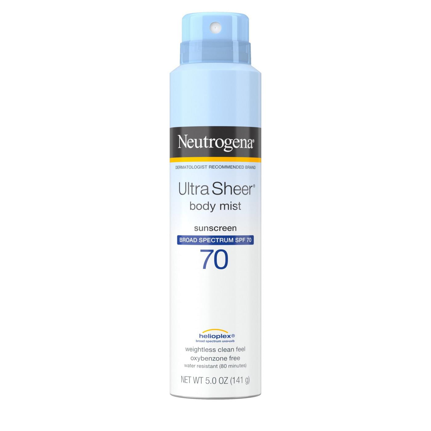 Neutrogena Ultra Sheer Body Mist Sunscreen - SPF 70 5 oz