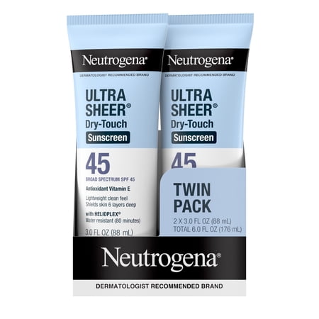 NEUTROGENA ULTRA SHEER DRY-TOUCH SPF 45 SUNSCREEN LOTION,...