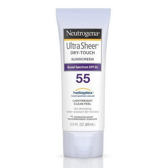 Neutrogena Ultra Sheer Dry-Touch Sunblock, Spf 55 - 3 Oz, 6 Pack