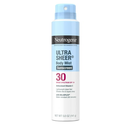 Neutrogena Ultra Sheer Sunscreen SPF 30 Body Sunscreen Spray, 5 oz