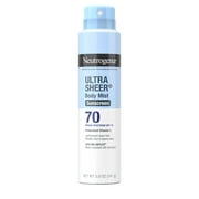Neutrogena Ultra Sheer Sunscreen Spray, Lightweight, SPF 70, 5 oz