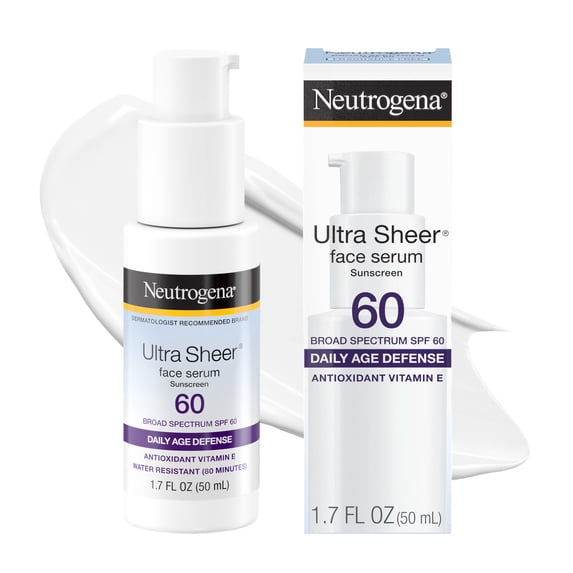 Neutrogena Ultra Sheer Sunscreen Serum Broad Spectrum SPF 60, 1.7 fl oz