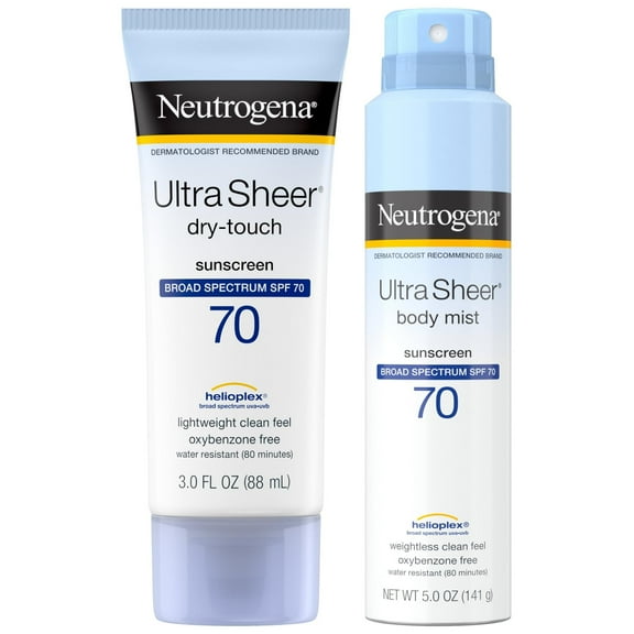 Neutrogena Ultra Sheer SPF 70 Lotion & Spray Set