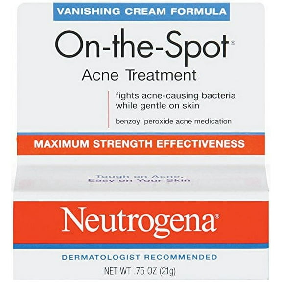 Neutrogena Vanishing Cream On-The-Spot Acne Treatment Max Strength .75oz Each