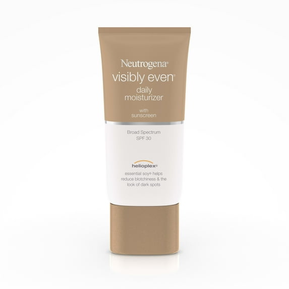 Neutrogena Visibly Even Facial Moisturizer with Sunscreen, Sun Protection, SPF 30, 1.7 fl oz - 2 Pack
