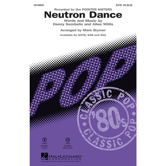 Hal Leonard Neutron Dance ShowTrax CD by Pointer Sisters Arranged by Mark Brymer