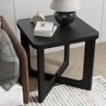 thumbnail image 1 of 24" Soild Wood End Tables Square Modern Side Table Black, 1 of 6