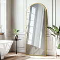 63"x27" Arched Full Length Mirror Aluminum Framed Floor Mirror,Gold