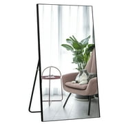 Neutype 71"x32" Modern Rectangle Oversized Full Length Mirror Floor Mirror with Bracket,Black