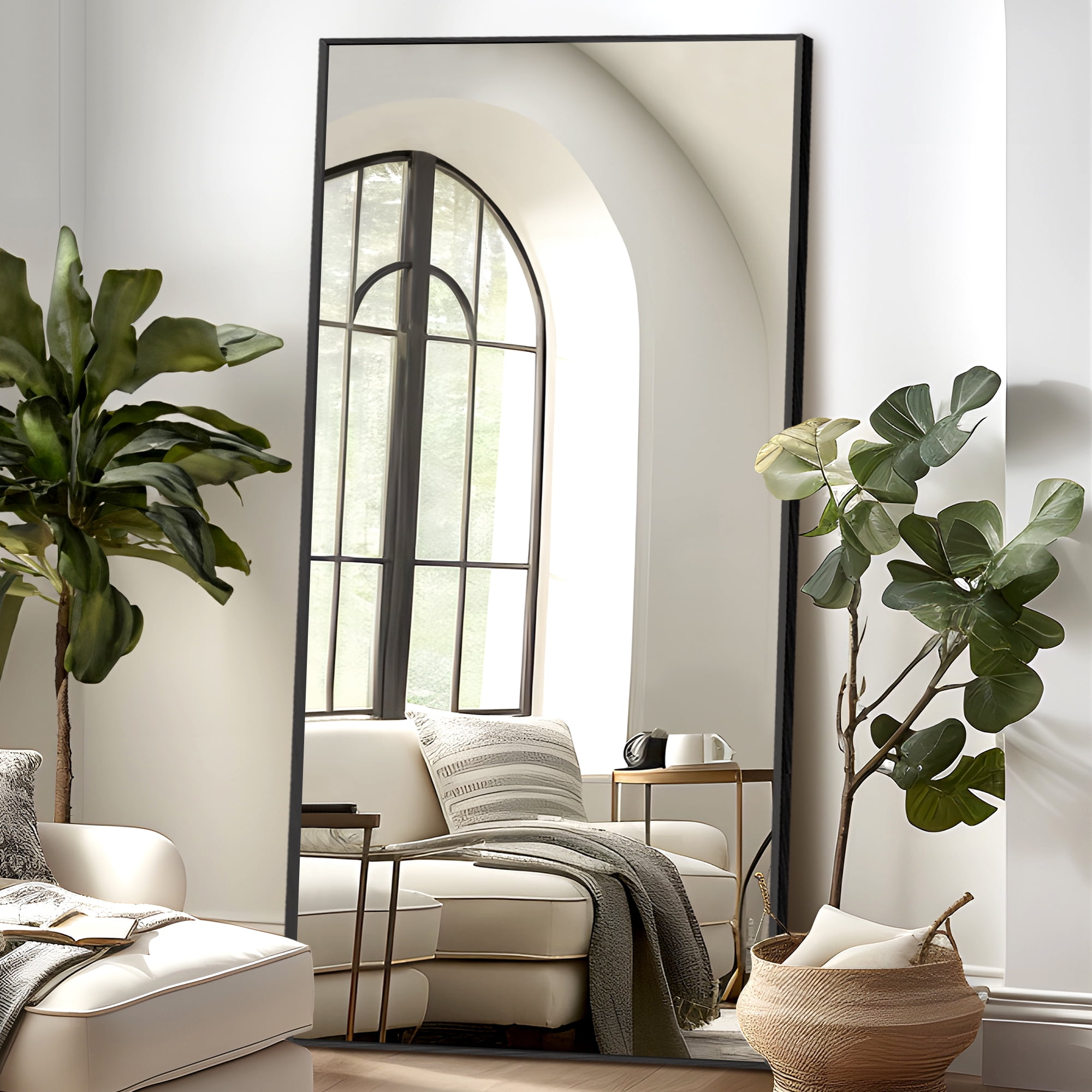 71"x32" Modern Rectangle Oversized Full Length Mirror Floor Mirror with ...