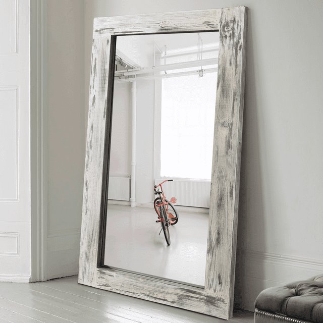 Shop Neutype 71"x32" Modern Rectangle Wood Full Length Mirror Floor