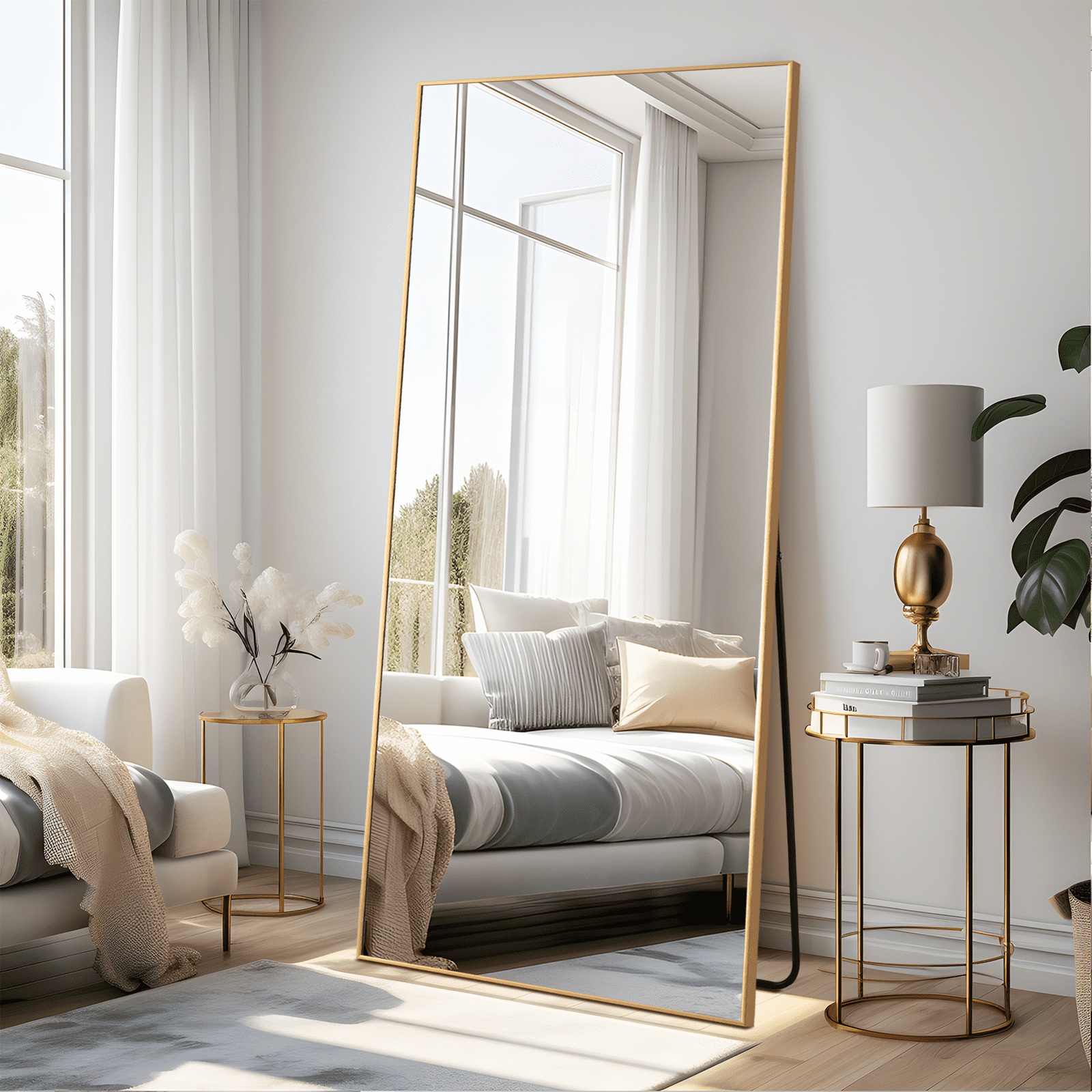 Rectangular Metal Standing Mirror (170x36 cm) Jumna