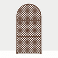 thumbnail image 1 of 72"x35"x16" Outdoor Privacy Screen with Stand Metal Balcony Decorative Screen,Brown, 1 of 10