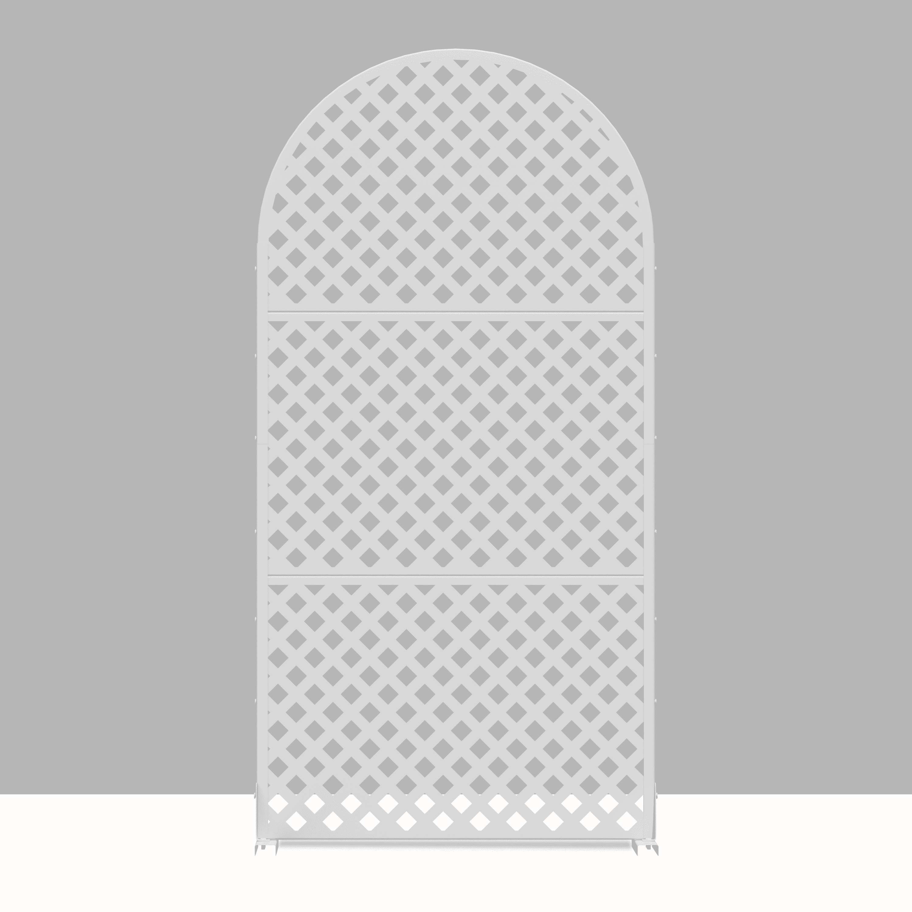 Dovelina 72"x35"x16" Outdoor Privacy Screen with Stand Metal Balcony Decorative Screen,White