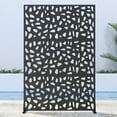 thumbnail image 1 of 72"x47" Outdoor Privacy Screen with Stand Dean Metal Balcony Decorative Screen,Black, 1 of 7