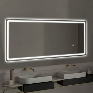 Neutypechic Full Length LED Illuminated Bathroom Vanity Mirror 63x16 - Silver