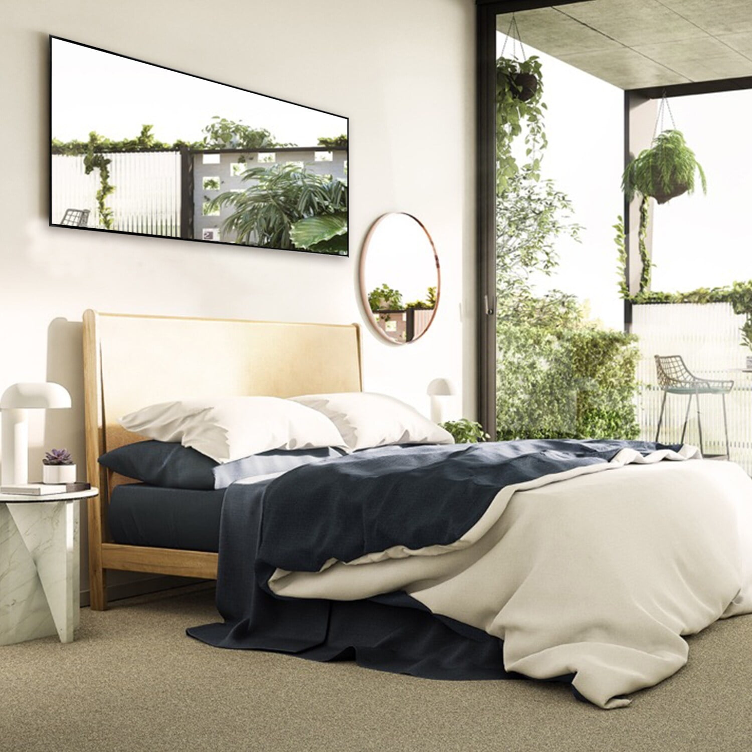 Neutypechic Modern Glam Large Fulllength Floor Wall Mirror Black 71x28