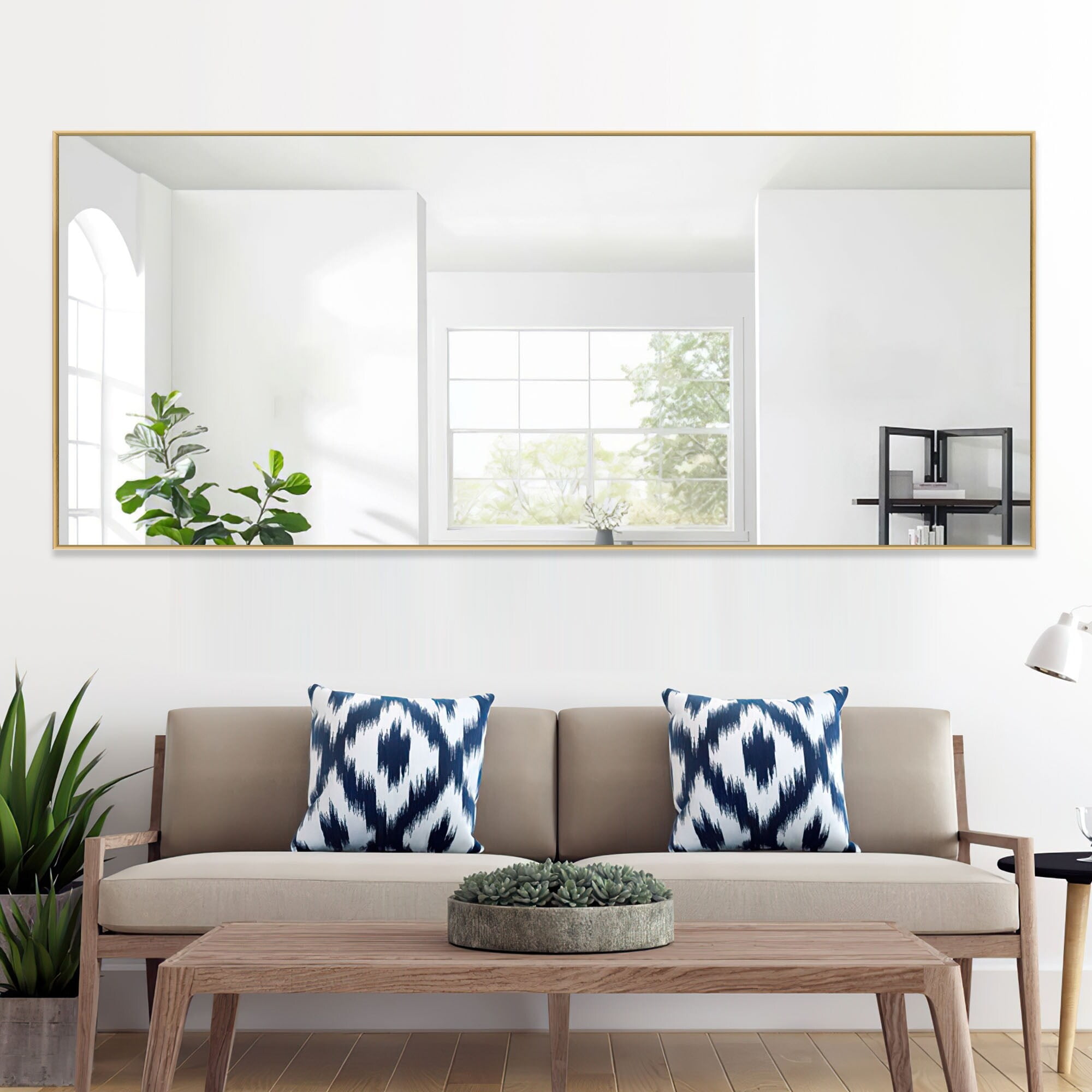 Neutypechic Modern Glam Large Fulllength Floor Wall Mirror Gold 51x31