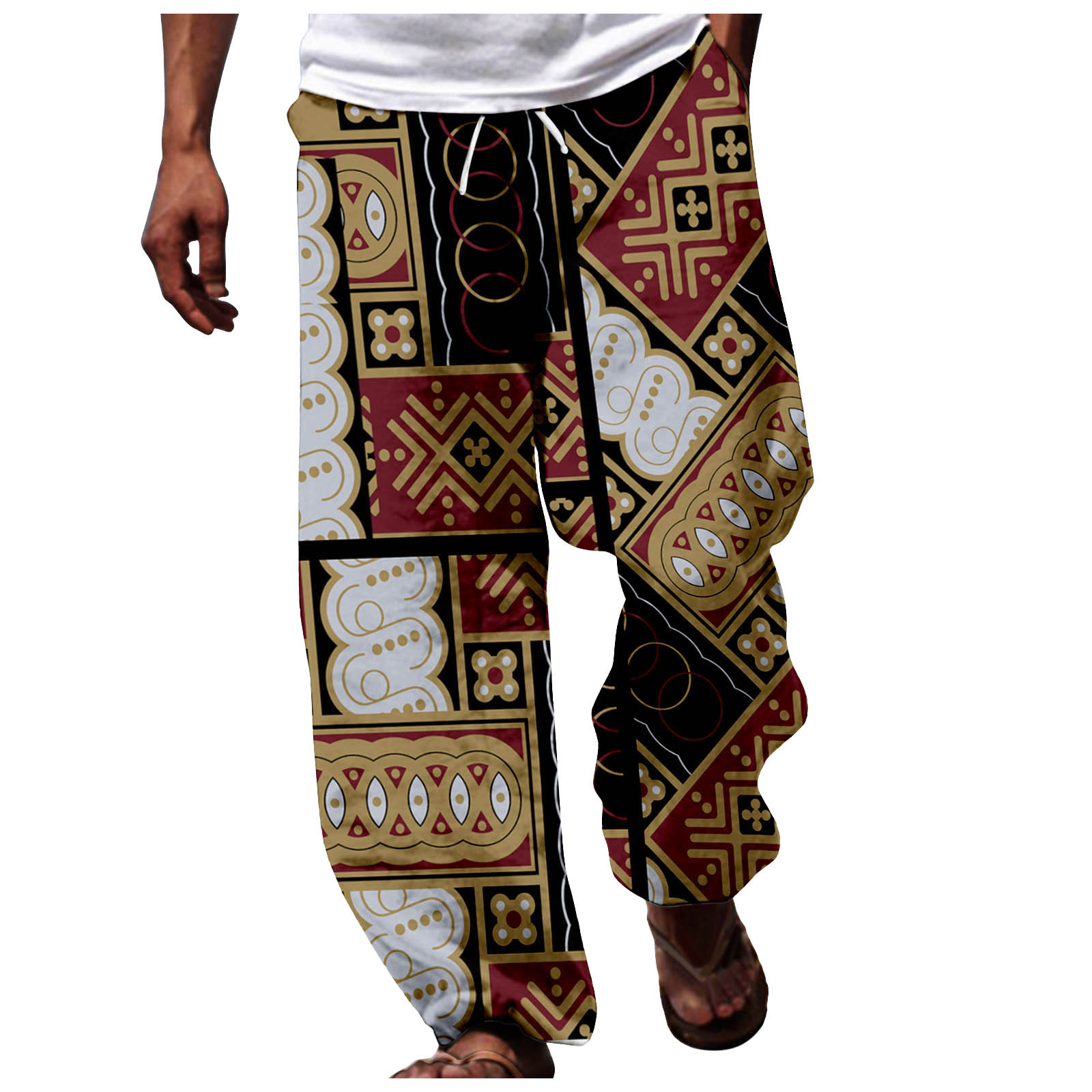 Neuxse Men s Pants African Dashiki Traditional Style Casual Trouser Summer Hawaii Holiday Ankara Beach Floral Pants Joggers For Men Walmart