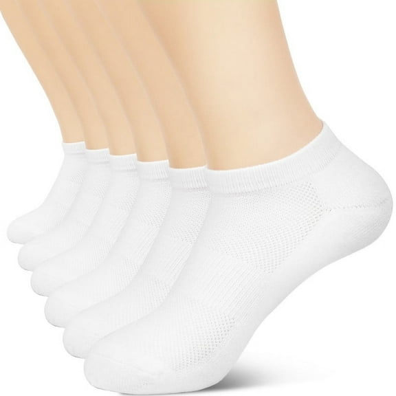 NevEND 6 Pairs Ankle Socks Women's and Men - Soft Thin Cotton Athletic Breathable Mesh Running Low Cut No Show Summer Socks