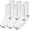 thumbnail image 1 of NevEND 6 Pairs Cotton Crew Socks Athletic Lightweight Breathable for Men and Women Size M White, 1 of 8