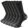 thumbnail image 1 of NevEND 6 Pairs Men's Women's Athletic Cotton Casual Crew Solid Sport Socks Black Size 9-11, 1 of 7
